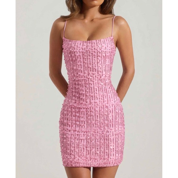 Oh Polly Dresses & Skirts - Oh Polly Pink Sequin Mini Dress